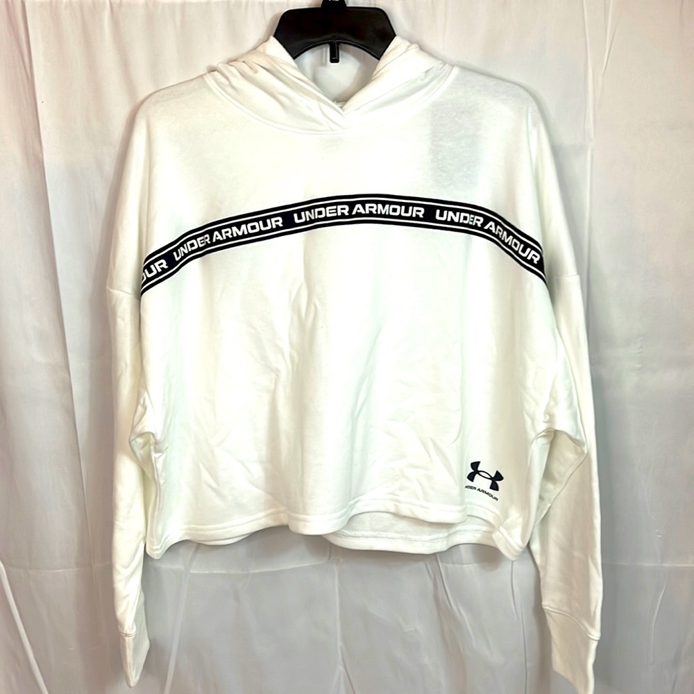 Under Armour women’s loose, fit Rival Terry crop hoodie Ez Med